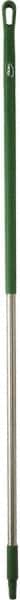 Vikan - 60 x 1-1/4" Stainless Steel Squeegee Handle - European Threaded Connection, Green - Exact Tooling