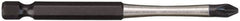 Milwaukee Tool - #2 Phillips Screwdriver Bit - 1/4" Hex Drive, 3-1/2" OAL - Exact Tooling