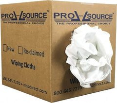 PRO-SOURCE - Cotton Reclaimed Rags - White, Sheeting, Lint Free, 5 Lbs. at 3 to 5 per Pound, Box - Exact Tooling
