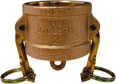Dixon Valve & Coupling - 2" Brass Cam & Groove Suction & Discharge Hose Dust Cap For Use with Adapters - Part DC, 250 Max psi - Exact Tooling