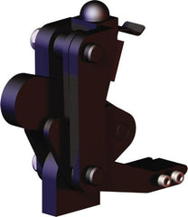 De-Sta-Co - 5,058 Lb Holding Capacity, Vertical Handle, Manual Hold Down Toggle Clamp - 200° Bar Opening, Weldable Base, Oxide Finish, Forged Alloy Steel - Exact Tooling