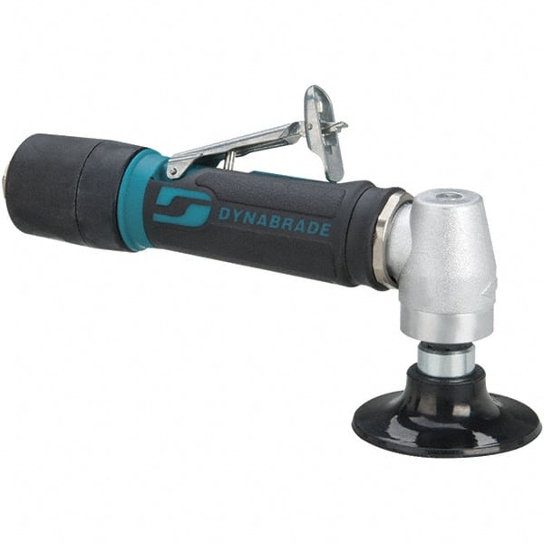 Dynabrade - 3" Max Disc, 12,000 RPM, Pneumatic Handheld Disc Sander - 21 CFM, 1/4" Inlet, 0.4 hp, 90 psi, Includes Wrench & Disc Sander - Exact Tooling