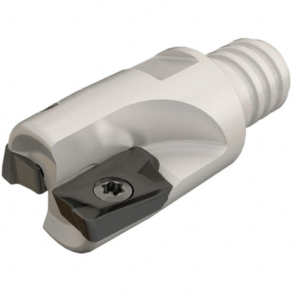 Iscar - 5/8" Cut Diam, 0.39" Max Depth of Cut, 0.87" OAL, Indexable Square Shoulder End Mill - HM90 AP.. 1003.. Inserts, T10 Modular Connection, 90° Lead Angle, Series Heli2000, Multimaster - Exact Tooling