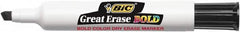 Bic - Bold, Chisel Tip, Black Dry Erase Markers - For Use with Dry Erase Boards - Exact Tooling