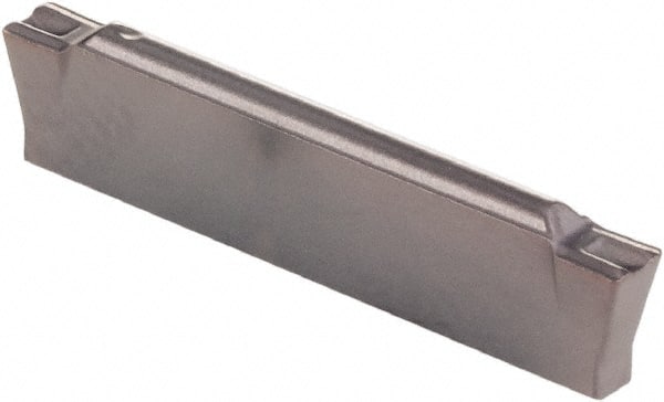 Kennametal - 0205G GMP Grade KCU25, 2.05mm Cutting Width Carbide Grooving Insert - 2mm Max Depth of Cut, Neutral, 0.2mm Corner Radius, AlTiN Finish - Exact Tooling