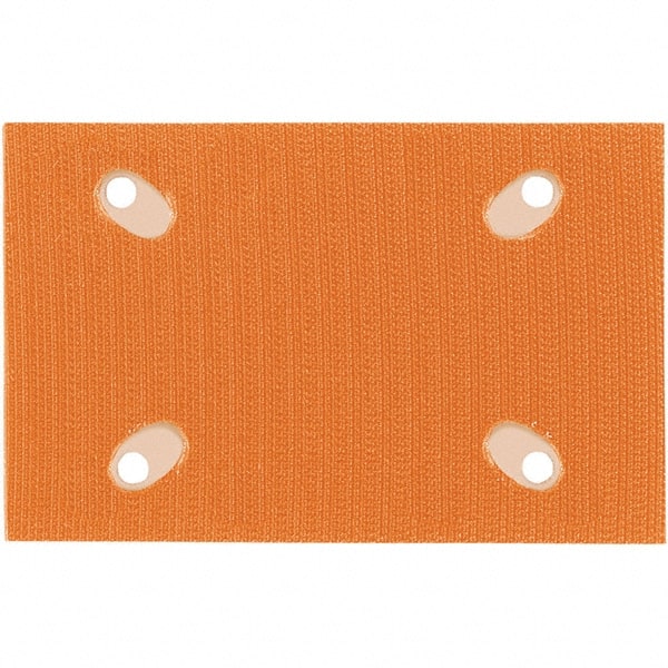 Dynabrade - 3" Diam x 4-1/4" Long, Triangular, Hook & Loop Face, Conversion Backing Pad - Hook & Loop Back, Vacuum Pad - Exact Tooling