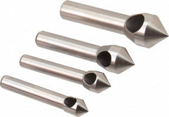 Keo - 4 Piece, 5/16 to 5/8" Head Diam, 82° Included Angle, Single End Countersink Set - Exact Tooling