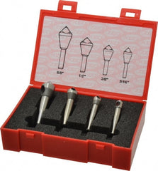 Keo - 4 Piece, 5/16 to 5/8" Head Diam, 90° Included Angle, Single End Countersink Set - Exact Tooling