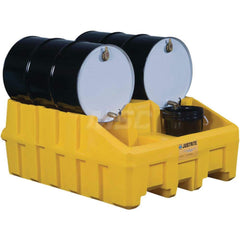 Justrite - Drum Dispensing & Collection Workstations; Number of Drums: 2 ; Storage Direction: Horizontal ; Sump Capacity (Gal.): 66.00 ; Height (Inch): 28 ; Length (Decimal Inch): 59.0000 ; Width (Inch): 49 - Exact Tooling