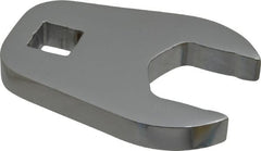 Proto - 27mm 1/2" Drive Full Polish Chrome Open End Crowfoot Wrench - 2.9" OAL - Exact Tooling