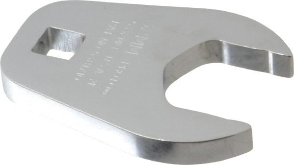 Proto - 32mm 1/2" Drive Full Polish Chrome Open End Crowfoot Wrench - 3.3" OAL - Exact Tooling