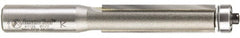 Amana Tool - 1/2" Cut Diam, 2" Length of Cut, 2 Flute Flush Trim Edge Profile Router Bit - Carbide-Tipped, 1/2" Shank Diam, 4-1/4" OAL, Uncoated - Exact Tooling