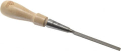 Stanley - 8-21/32" OAL x 1/4" Blade Width Wood Chisel - 1/4" Tip, Hornbeam Wood Handle - Exact Tooling