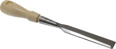 Stanley - 9-17/32" OAL x 3/4" Blade Width Wood Chisel - 3/4" Tip, Hornbeam Wood Handle - Exact Tooling