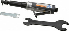 Ingersoll-Rand - 1/4" Collet, Straight Handle, Straight Air Die Grinder - 30,000 RPM, Rear Exhaust, 30 CFM, 0.33 hp, 620 kPa, 1/4 NPT - Exact Tooling