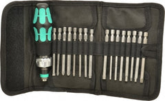 Wera - 17 Piece, Screwdriver Bit and Socket Set - #1, #2 & #3 Phillips - Exact Tooling