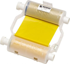 Brady - 4.33" Wide, Yellow & White Resin Ribbon 1 Color Ribbon Cartridge - For BBP30 Label Printer, BBP33 Label Printer, BBP35 Multicolor Sign & Label Printer, BBP37 Color & Cut Sign & Label Printer, BradyPrinter S3100, BBP31 Sign & Label Printer - Exact Tooling