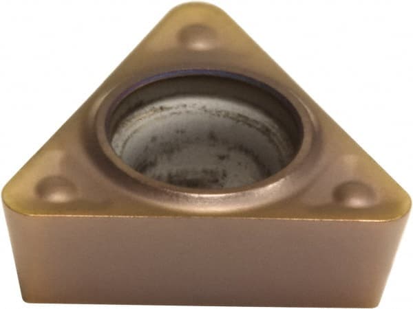 Sumitomo - TPMT221 ENF Grade AC510U Carbide Turning Insert - TiAlN/AlCrN Finish, 60° Triangle, 1/4" Inscr Circle, 1/8" Thick, 1/64" Corner Radius - Exact Tooling