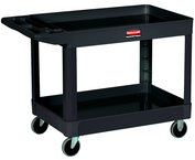 HD Utility Cart - 2 shelf 24 x 36 - 500 lb Capacity - Handle -- Storage compartments, holsters and hooks - Exact Tooling