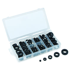 125 pieces Rubber Grommet Assortment. Contains: rubber grommets and rubber plugs - Exact Tooling