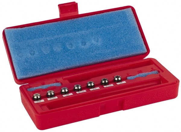 Accupro - 7 Piece, 1/16" to 1/4" Capacity, ER Collet Set - 0.02mm TIR, Series ER11 - Exact Tooling
