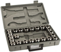 Accupro - 23 Piece, 5/16" to 1" Capacity, ER Collet Set - 0.02mm TIR, Series ER40 - Exact Tooling