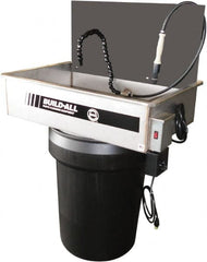 Build-All - Drum Mount Water-Based Parts Washer - 25 Gal Max Operating Capacity, 304 Stainless Steel Tank, 115 Input Volts - Exact Tooling