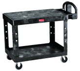Utility Cart 2- Shelf (flat) 24 x 36 - Push Handle -- Storage compartments, holsters and hooks -- 500 lb capacity - Exact Tooling