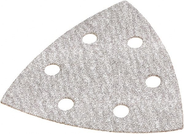 DeWALT - 80 Grit, Aluminum Oxide TriangleSanding Sheet - 3-1/2" Long x 3-3/4" Wide, Medium Grade, Weighted Cloth Backing - Exact Tooling