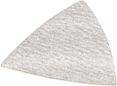 DeWALT - 80 Grit, Aluminum Oxide TriangleSanding Sheet - 3-1/2" Long x 3-3/4" Wide, Medium Grade, Weighted Cloth Backing - Exact Tooling