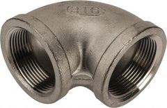 Value Collection - 1-1/2" Grade 316 Stainless Steel Pipe 90° Elbow - FNPT x FNPT End Connections, 150 psi - Exact Tooling