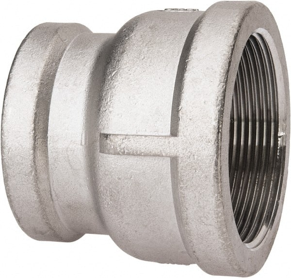 Value Collection - 1-1/4 x 1" Grade 316 Stainless Steel Pipe Reducer Coupling - FNPT x FNPT End Connections, 150 psi - Exact Tooling