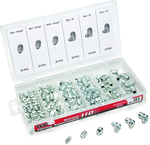 110 Pc. Grease Fitting Assortment - stright and 90 degree fittings - Exact Tooling