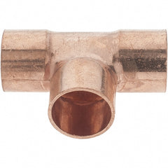 Value Collection - 3/8 x 3/8 x 3/8" Wrot Copper Pipe Tee - C x C x C - Exact Tooling