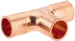 Value Collection - 1/8 x 1/8 x 1/8" Wrot Copper Pipe Tee - C x C x C - Exact Tooling