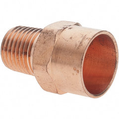 Value Collection - 1/2 x 1/4" Wrot Copper Pipe Adapter - C X M - Exact Tooling