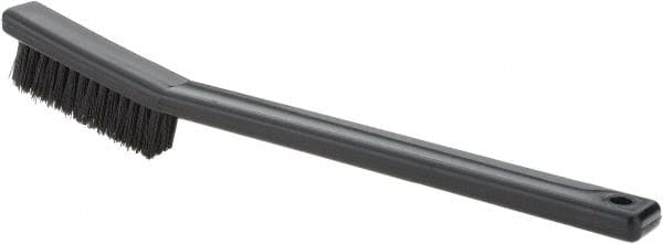 Weiler - 3 Rows x 7 Columns Nylon Scratch Brush - 7" OAL, 1/2 Trim Length, Plastic Handle - Exact Tooling