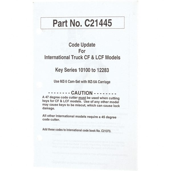 Value Collection - Code Book Key Machine - Exact Tooling