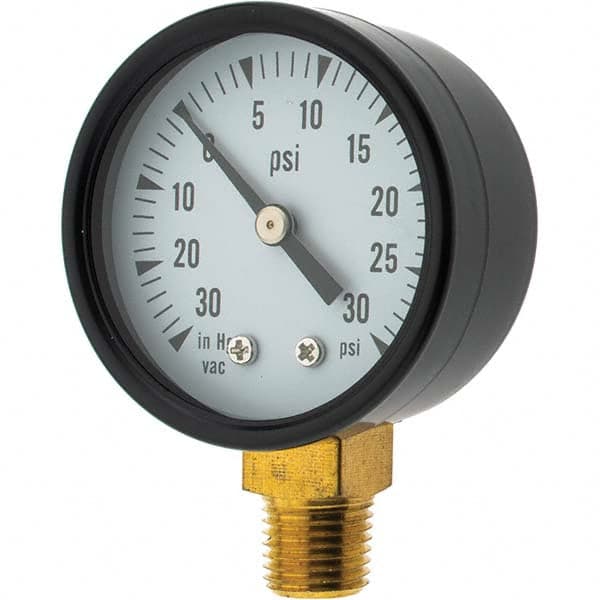 Value Collection - Vacuum Gauges Type: Analog Vacuum Gauge Thread Size: 1/4 - Exact Tooling