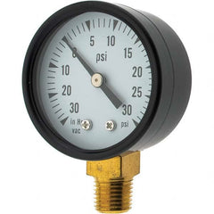 Value Collection - Vacuum Gauges Type: Analog Vacuum Gauge Thread Size: 1/4 - Exact Tooling