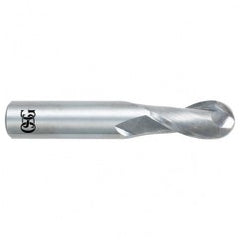 1/4" Dia. - 2-1/2" OAL - Bright CBD - Ball End SE EM - 2 FL - Exact Tooling