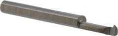 Scientific Cutting Tools - 1/2" Cutting Depth, 20 to 56 TPI, 0.15" Diam, Internal Thread, Solid Carbide, Single Point Threading Bar - Bright Finish, 2" OAL, 3/16" Shank Diam, 0.035" Projection from Edge, 60° Profile Angle - Exact Tooling