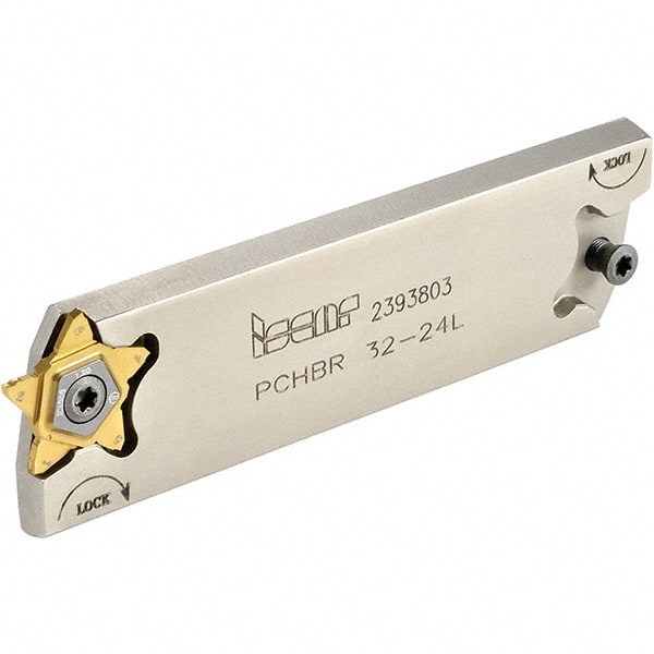 Iscar - 1.26" Blade Height, 0.3346" Blade Width, 110mm OAL, Right Hand Cut, Double End Indexable Cut-Off Blade - PCHB Blade, PentaCut Series - Exact Tooling