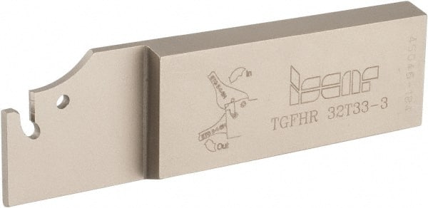 Iscar - 1.26" Blade Height, 0.311" Blade Width, 110.5mm OAL, Right Hand Cut, Single End Indexable Cut-Off Blade - TGFH Blade, Tang-Grip Series - Exact Tooling