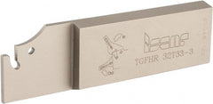 Iscar - 1.26" Blade Height, 0.311" Blade Width, 110.5mm OAL, Right Hand Cut, Single End Indexable Cut-Off Blade - TGFH Blade, Tang-Grip Series - Exact Tooling
