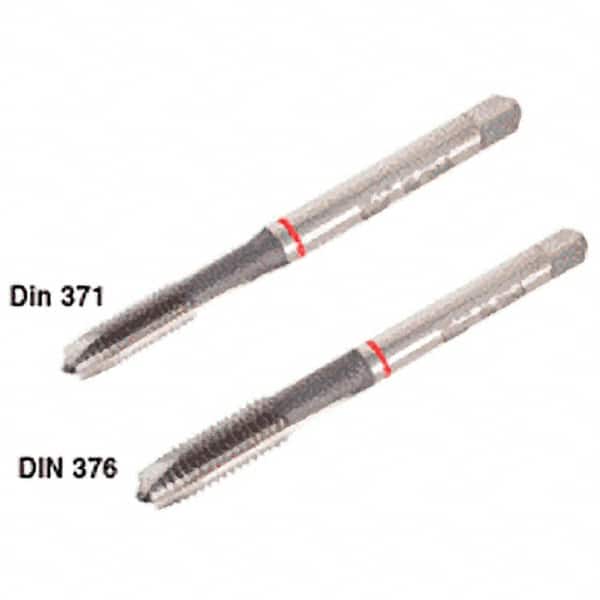 Iscar - M2.6x0.45 Metric Coarse 6H 3 Flute High Speed Steel Straight Flute Machine Tap - Plug, Right Hand Thread, 50mm OAL, 9mm Thread Length, Oversize - Exact Tooling