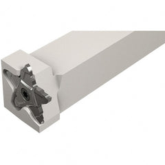 Iscar - External Thread, 0.197" Max Depth of Cut, 2.39mm Min Groove Width, 5-1/2" OAL, Right Hand Indexable Grooving Cutoff Toolholder - 1" Shank Height x 1" Shank Width, C#-ASH../HSK A63WH-ASH.. Insert Style, PCHPRS Toolholder Style, Series PentaCut - Exact Tooling