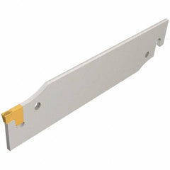 Iscar - External Thread, 1.2795" Max Depth of Cut, 1.65mm Min Groove Width, 125mm OAL, Left Hand Indexable Grooving Cutoff Toolholder - 20mm Shank Height x 20mm Shank Width, TAG Insert Style, TGT Toolholder Style, Series Tang-Grip - Exact Tooling