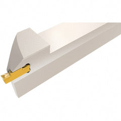 Iscar - HFH, Internal or External, Right Hand, 5.3mm Max Depth of Cut, 3 to 6mm Groove Width, Indexable Grooving Tool Holder - HFPR Insert Compatibility, 20mm Shank Height, 20mm Shank Width, 130mm OAL - Exact Tooling