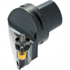 Iscar - SVJC, Right Hand Cut, 25mm Shank Height x 25mm Shank Width, Neutral Rake Indexable Turning Toolholder - 150mm OAL, Series Isoturn - Exact Tooling